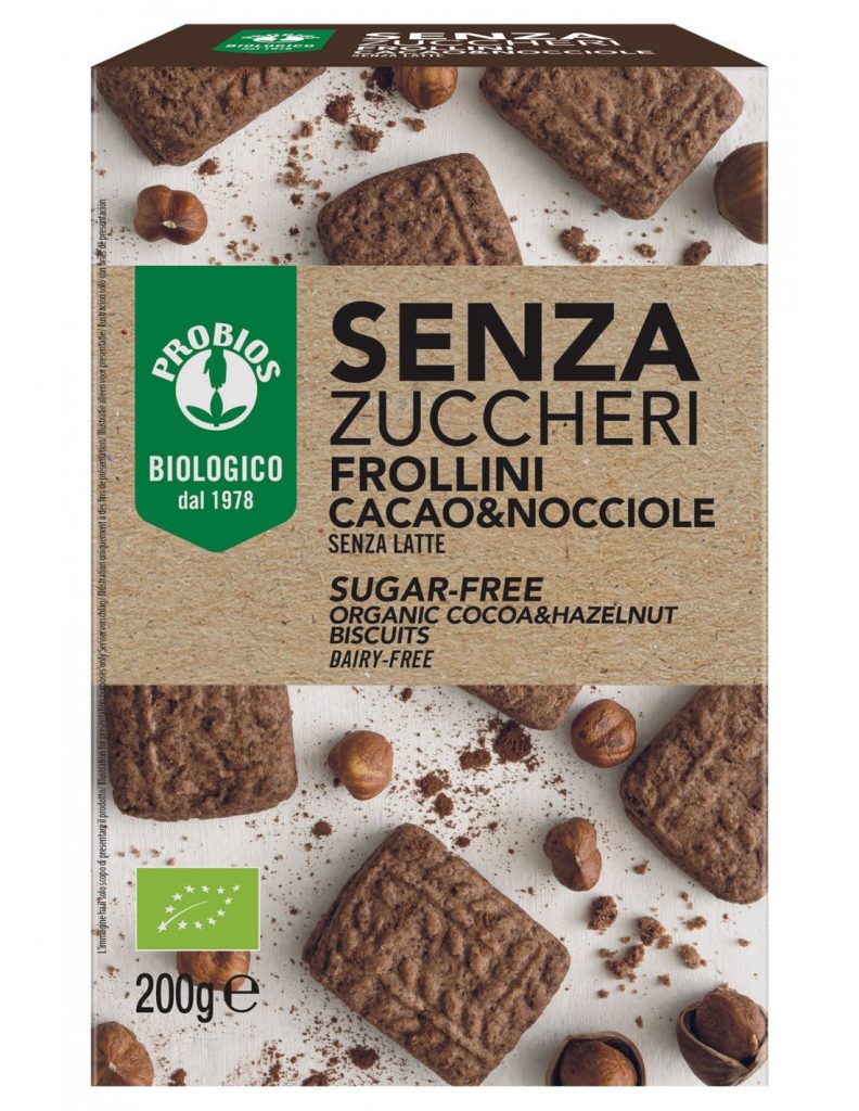 Frollini cacao & nocciole SENZA ZUCCHERI - Probios