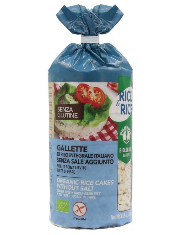 Gallette di riso senza sale s/g 100g Rice&rice - Probios