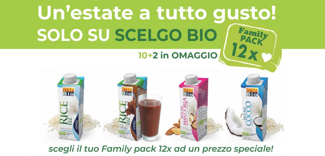 Bevanda vegetale Riso Premium di Isola bio: acquista il tuo Family pack 12x ad prezzo speciale.